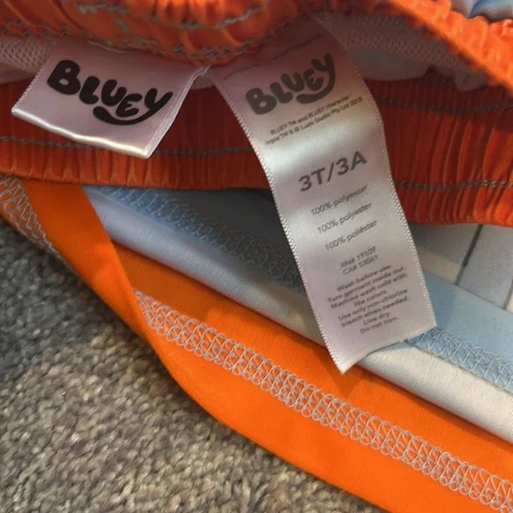 Bluey Kids Rashguard Swim Set - Orange and Blue - Picture 2 of 2